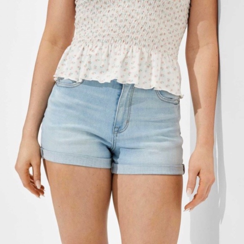 Next Level Stretch High Waisted Denim Shorts